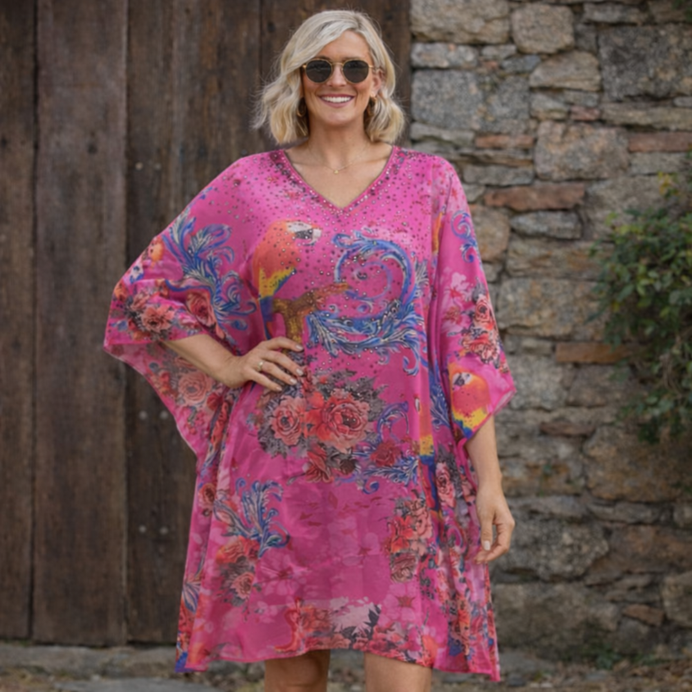 Cotton Bling Short Kaftan one size fits AU 12-20