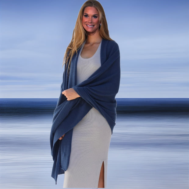 Julian knitted  pure cashmere scarf/ shawl/ wrap