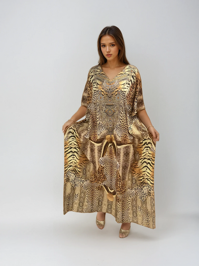 Animal Safari Embellished Maya kaftan AU 18-26