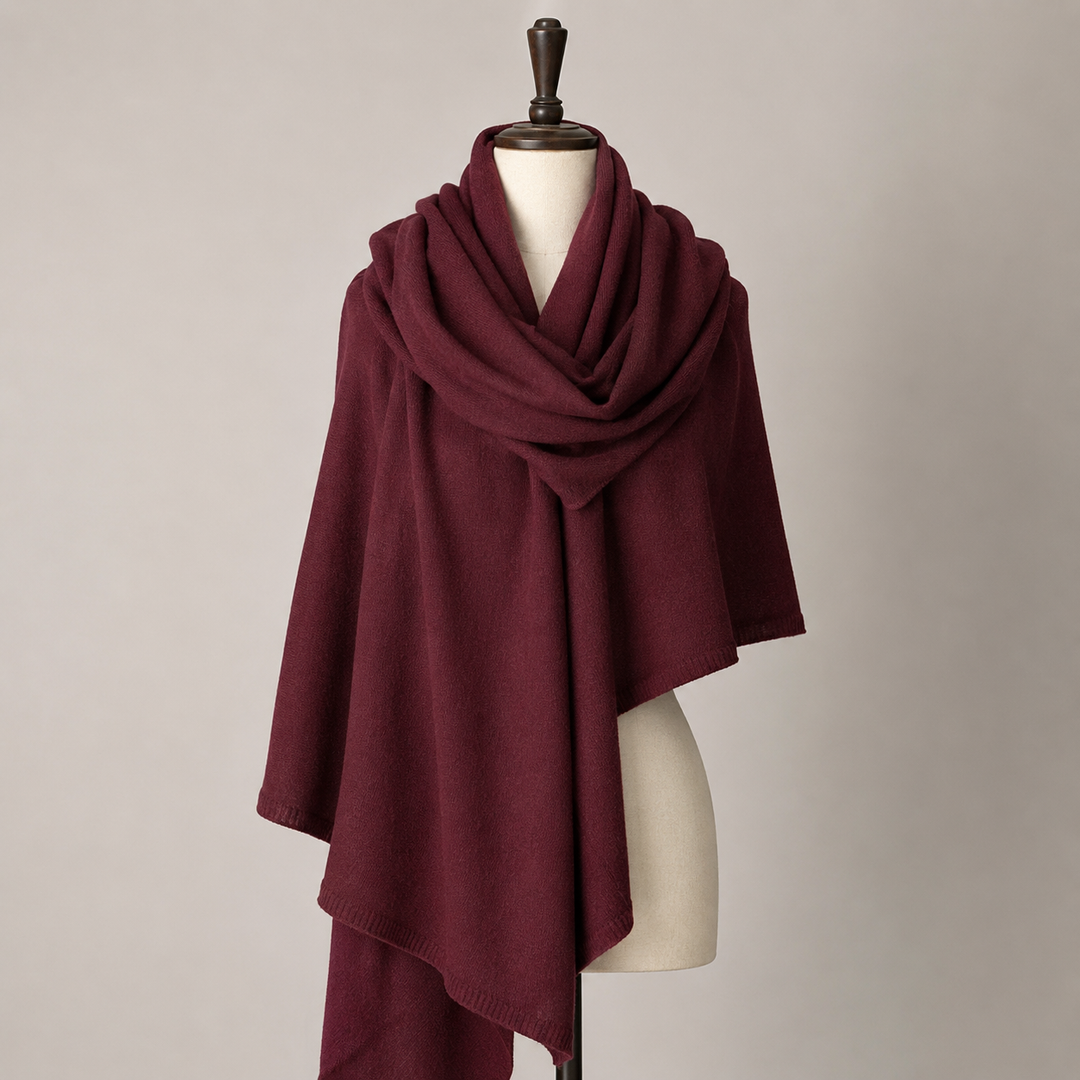 Julian knitted Cashmere Maya Travel wrap-Extra Large
