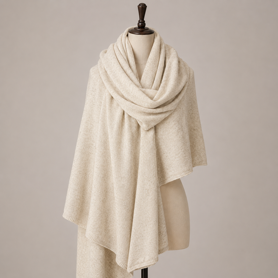 Julian knitted Cashmere Maya Travel wrap-Extra Large