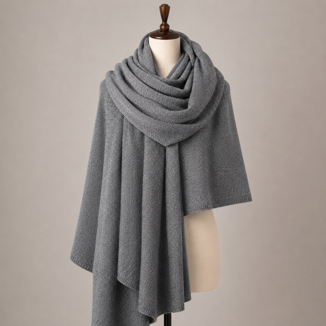 Julian knitted Cashmere Maya Travel wrap-Extra Large