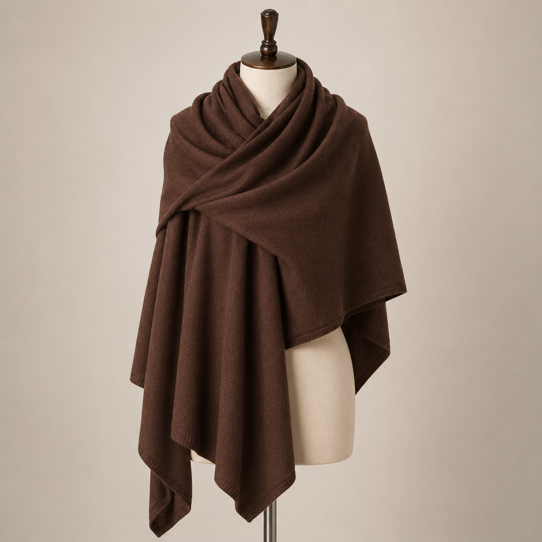 Julian knitted Cashmere Maya Travel wrap-Extra Large