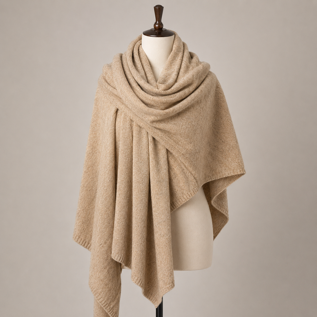 Julian knitted Cashmere Maya Travel wrap-Extra Large