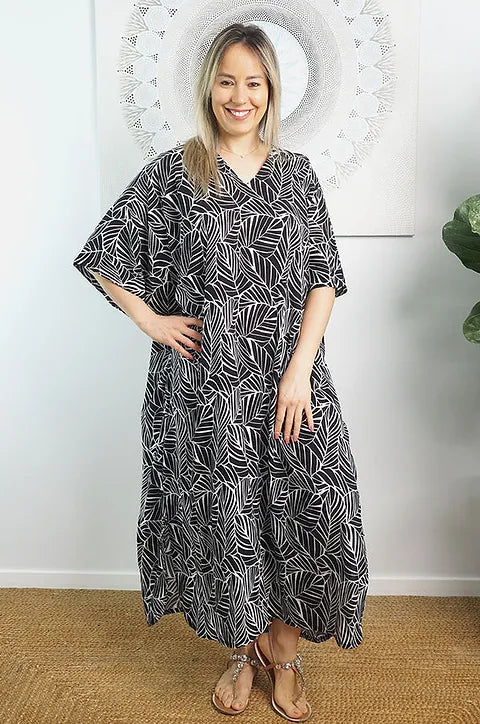 Luxury long Maya Kaftan OSFA 14-26- OSFA Free Size Comfort