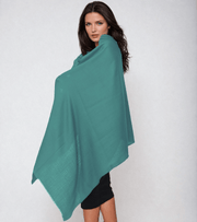 Teal Julian Quartz 100% Pashmina cashmere oversized scarf/ wrap/ shawl