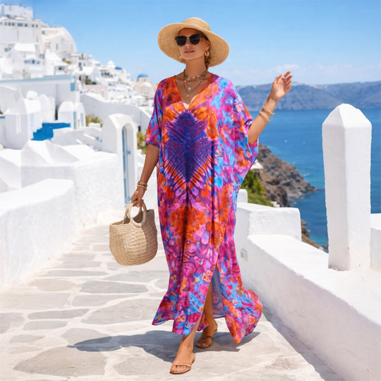 Tropical Bamboo Resort Maxi kaftan AU 12-22