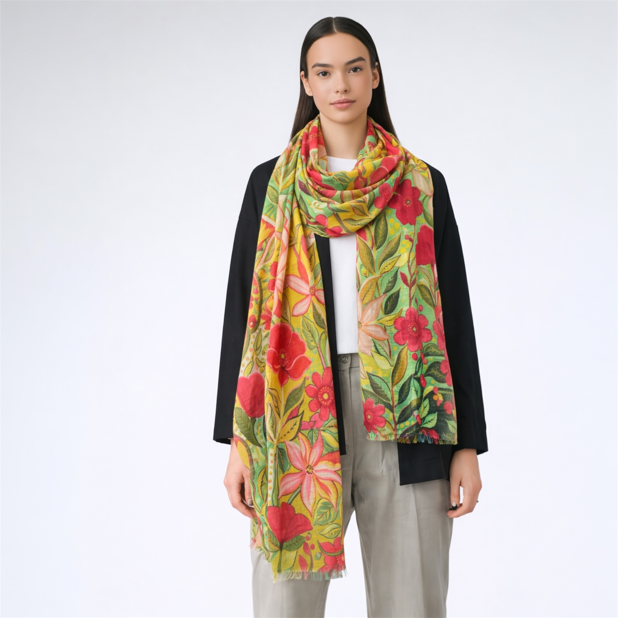 Wearable art 100% Cashmere Julian Scarf /Wrap-More Designs Available