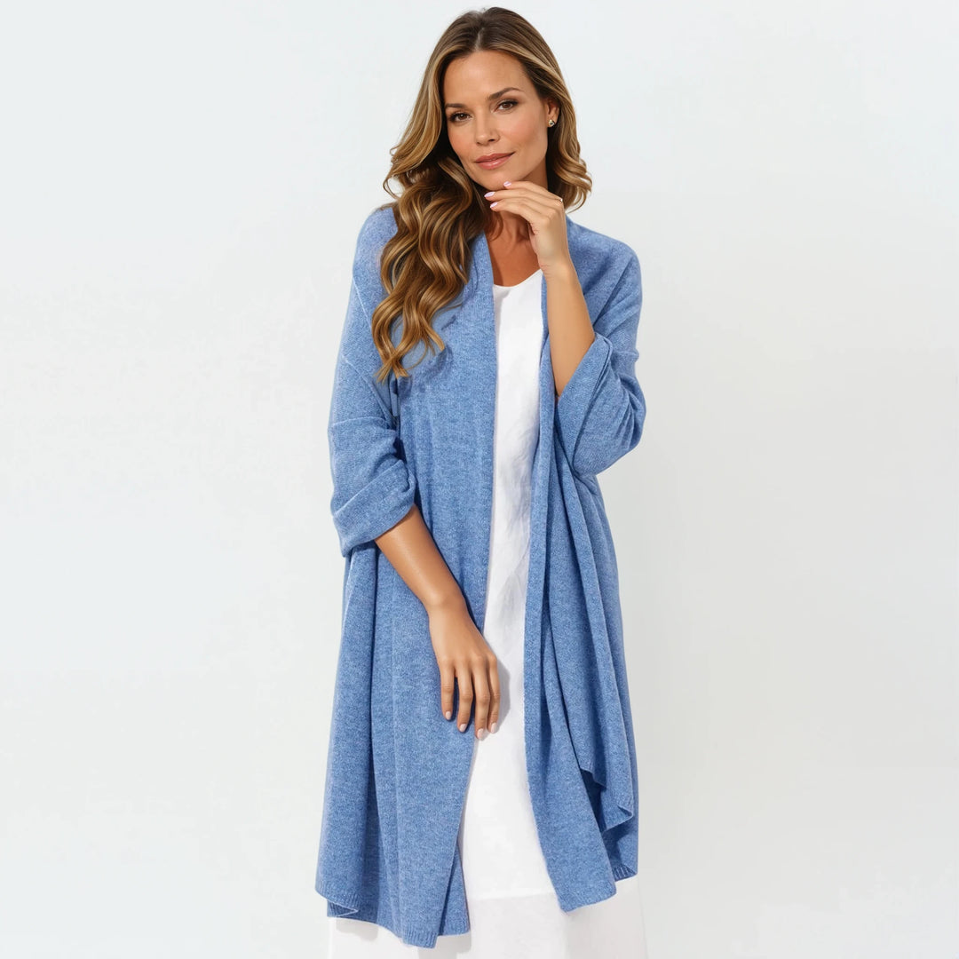100% Cashmere 2 ply Knitted Julian Oversized Wrap -Unisex -More Colours available