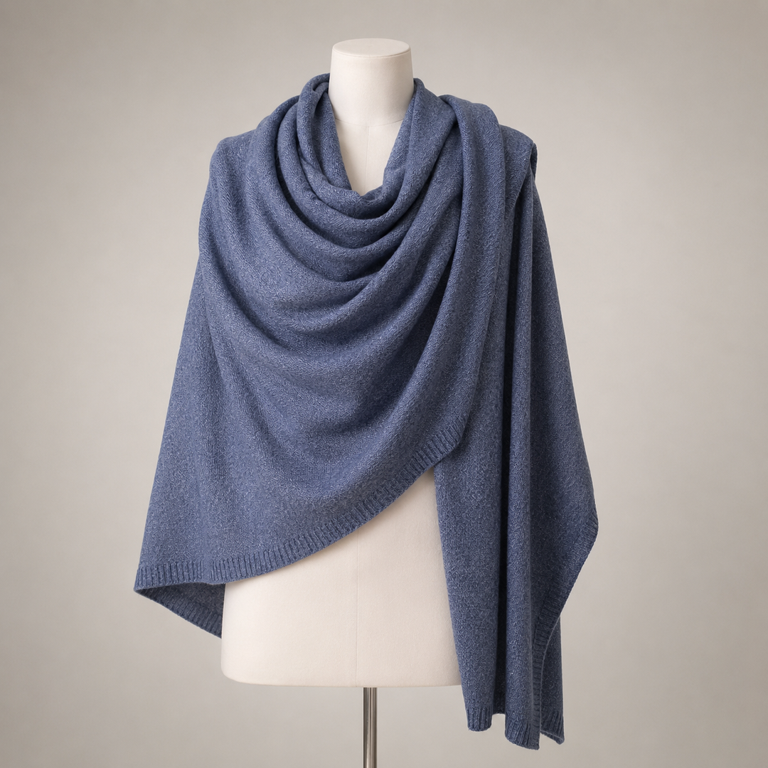 Julian knitted Cashmere Maya Travel wrap-Extra Large
