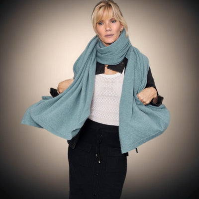100% Cashmere soft knitted Julian Wrap/ Scarf