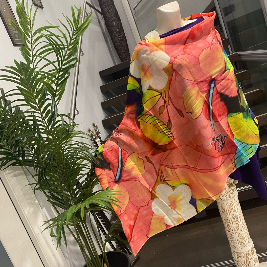 Enchante d Flora 100% Cashmere Julian Scarf /Wrap