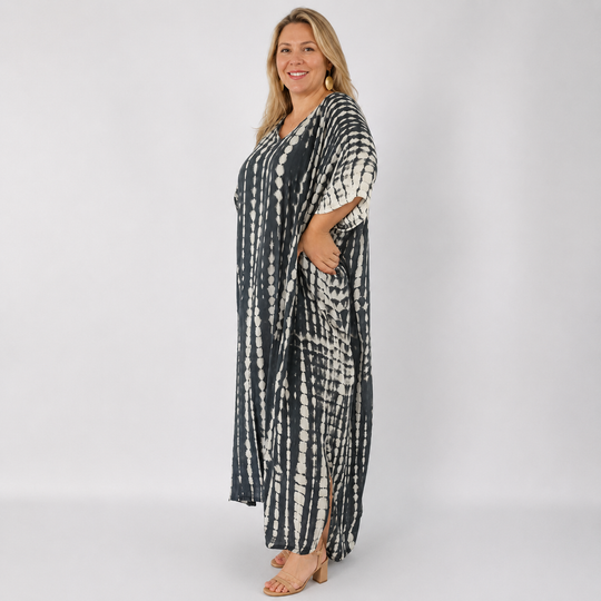 Maya Black Kaftan Dress one size fits AU 12-26