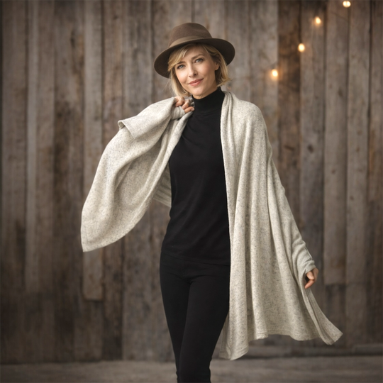 Julian knitted Pure Cashmere Maya scarf/ shawl/ Travel wrap-Colours available-Extra Large