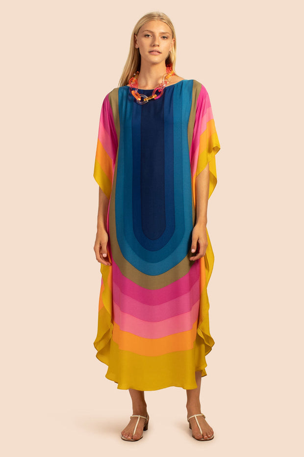 Crimson Labyrinth: Womens Wear MIDI Kaftan