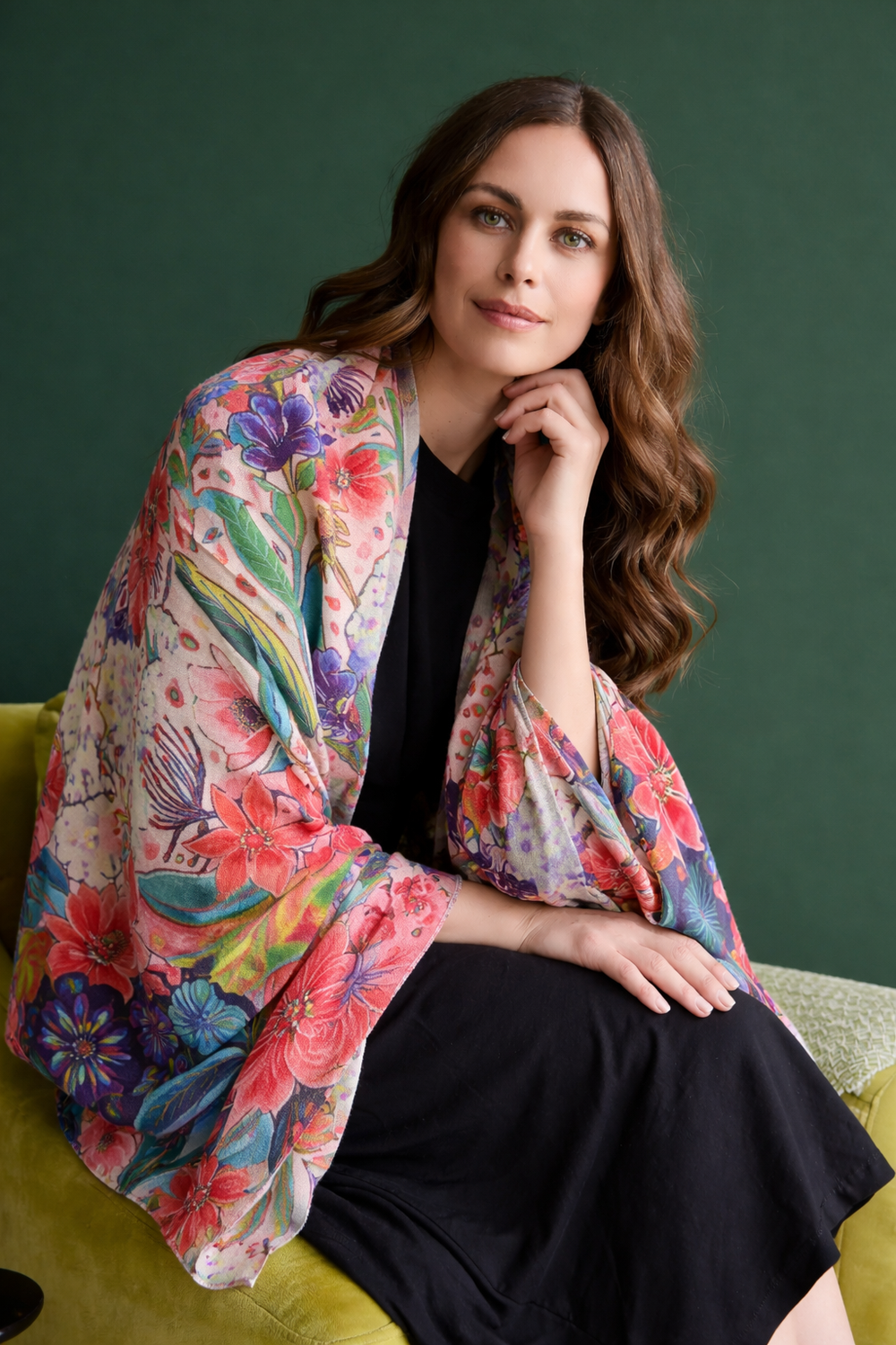 100% Cashmere Ultra fine Julian Scarf /Wrap-Artisans Canvas