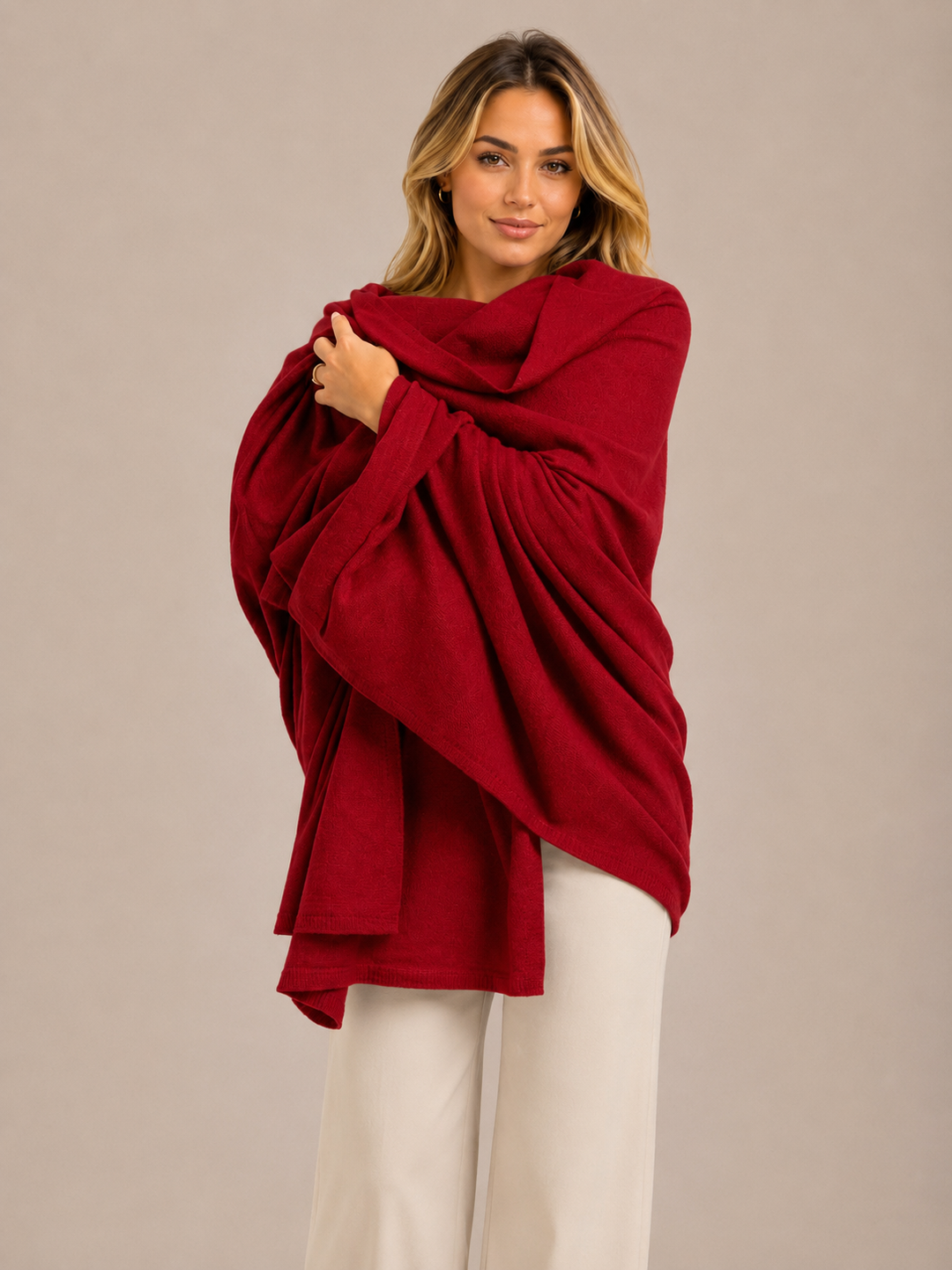 100% Cashmere 2 ply Knitted Julian Oversized Wrap -Unisex -30 Colours available