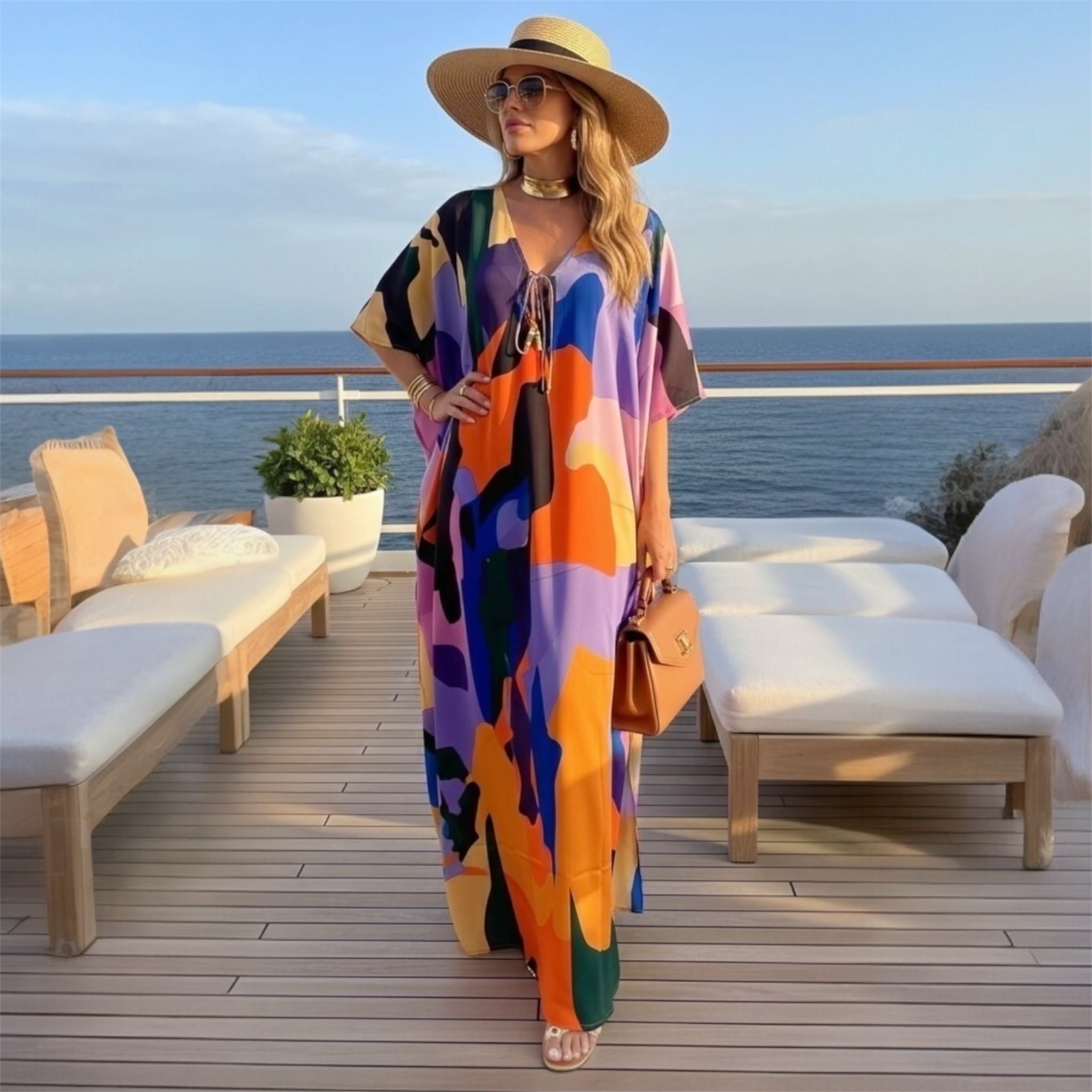 Coco Bella Luxurious Kaftans -                 O/S AU 12-20-More designs available