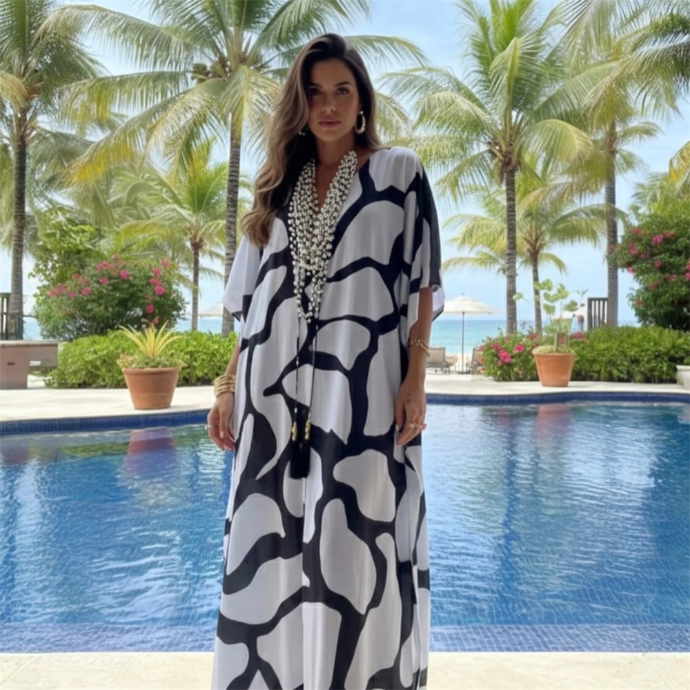 Coco Bella White Fiana Luxe kaftan 12-20