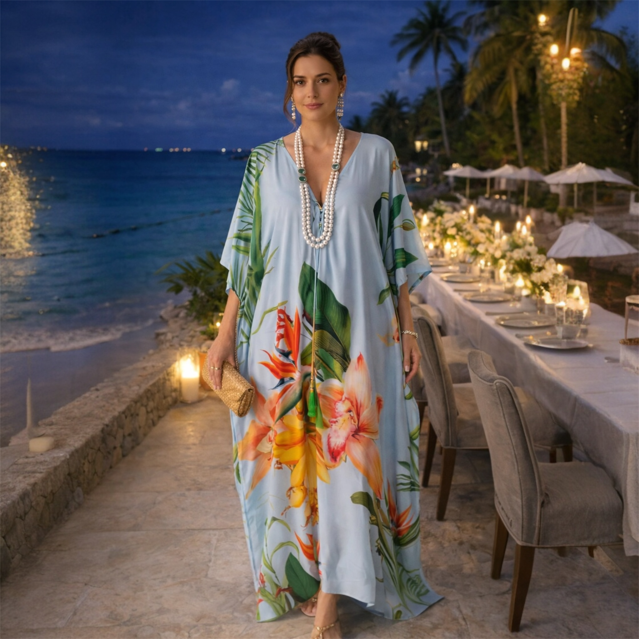Coco Bella Milano’s Tropical kaftan 12-20