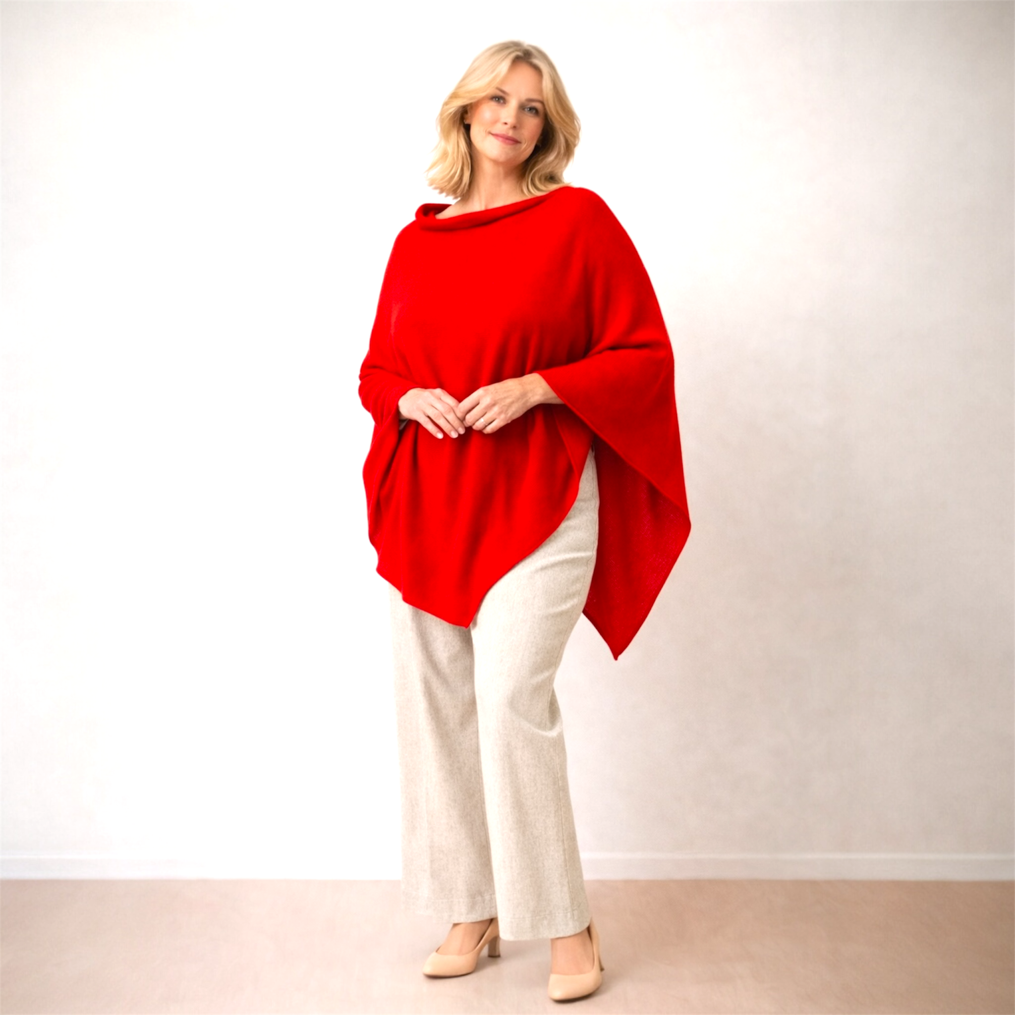 Julian Maya 100% Cashmere Oversized Poncho-More colours available