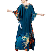 Blue Mia Embellished Kaftan Dress