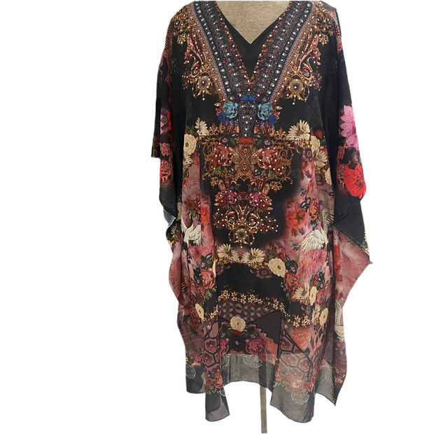 Black Kyra Embellished Tunic Top AU 12-22