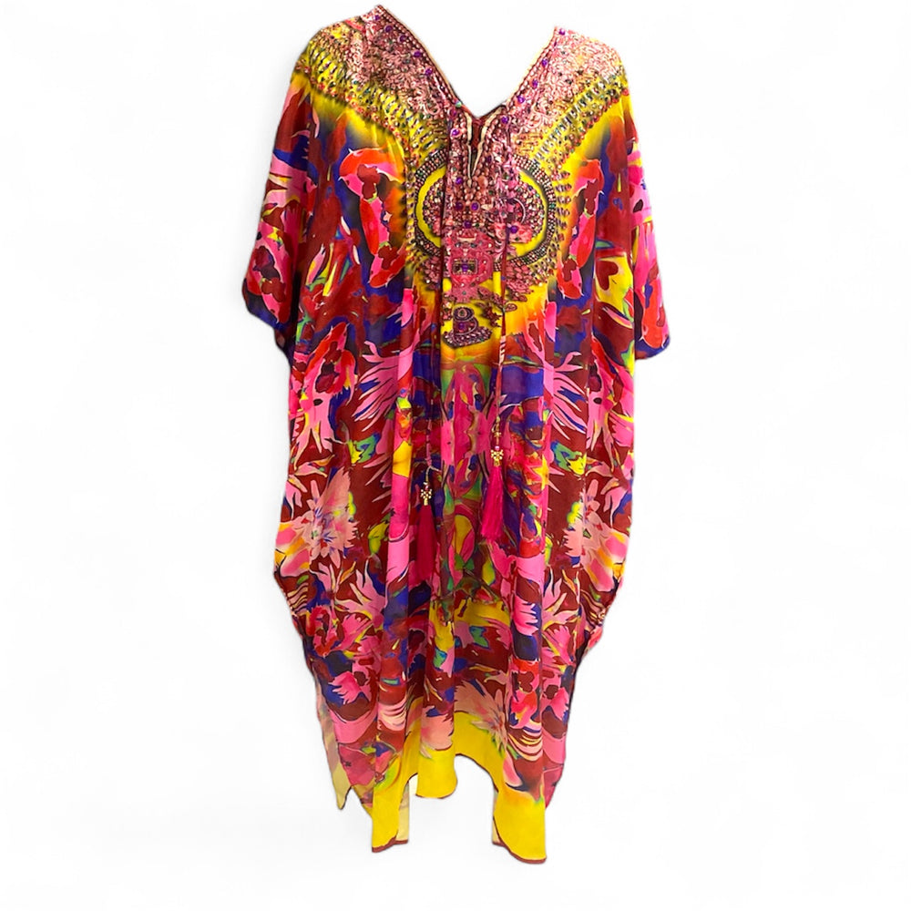 Kyra Embellished Tunic Top Blouse Kaftan AU 12-26