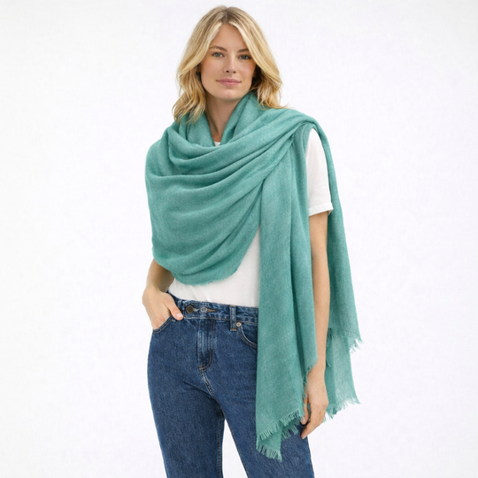 Julian Quartz 100% cashmere oversized scarf/ wrap/ shawl