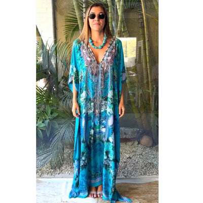 Aqua d Flora Coco Bella kaftan Resort Wear