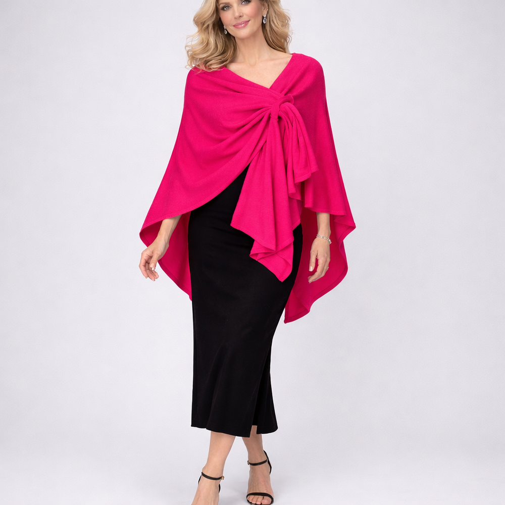 RITZY Front Closure Luxurious Maya Winter Cardigan Poncho Sweater-More colours available