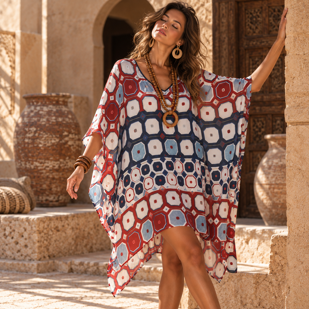 Maya Short Kaftan Top Tunic Sizes Available AU 14-30