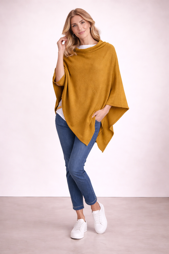 Wool Blend Poncho One Size AU 8-18