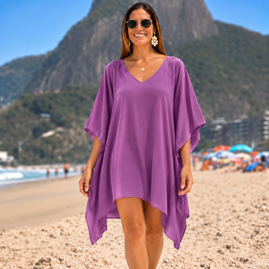 Orchid Mauve Premium Maya Top Tunic KaftanOSFA 14-26