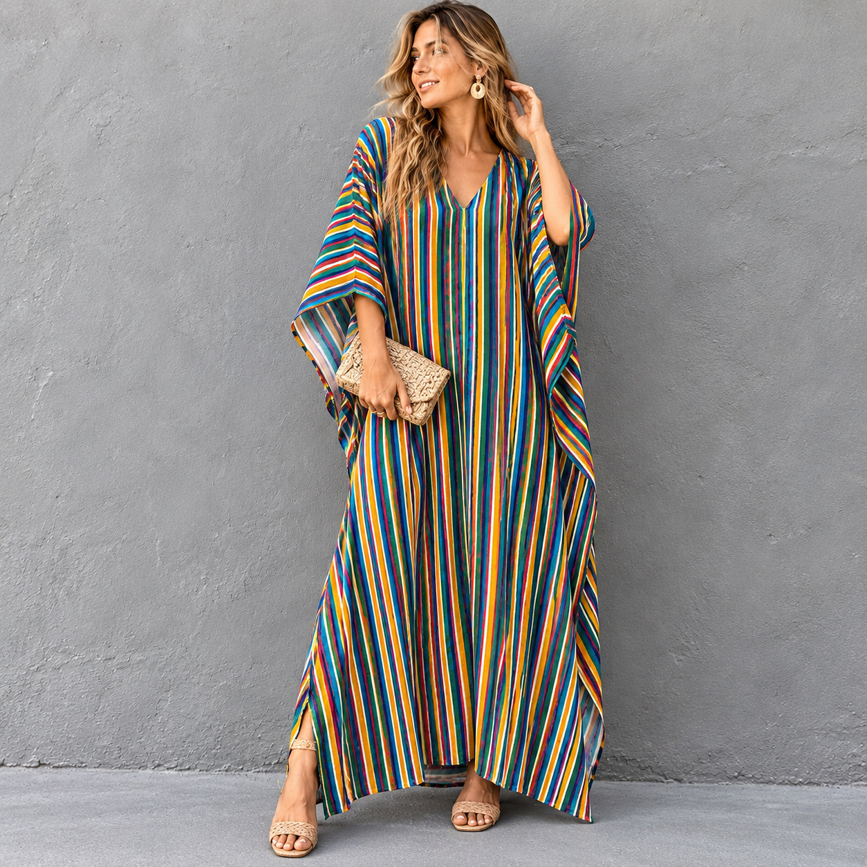 Maya Bohemian Amafli  Premium Rayon kaftan - Sizes Available AU 14-32
