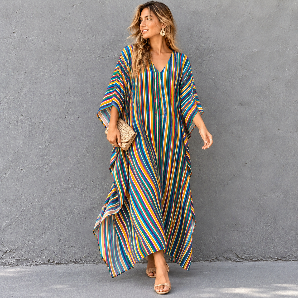 Maya Bohemian Amafli  Premium Rayon kaftan - Sizes Available AU 14-32