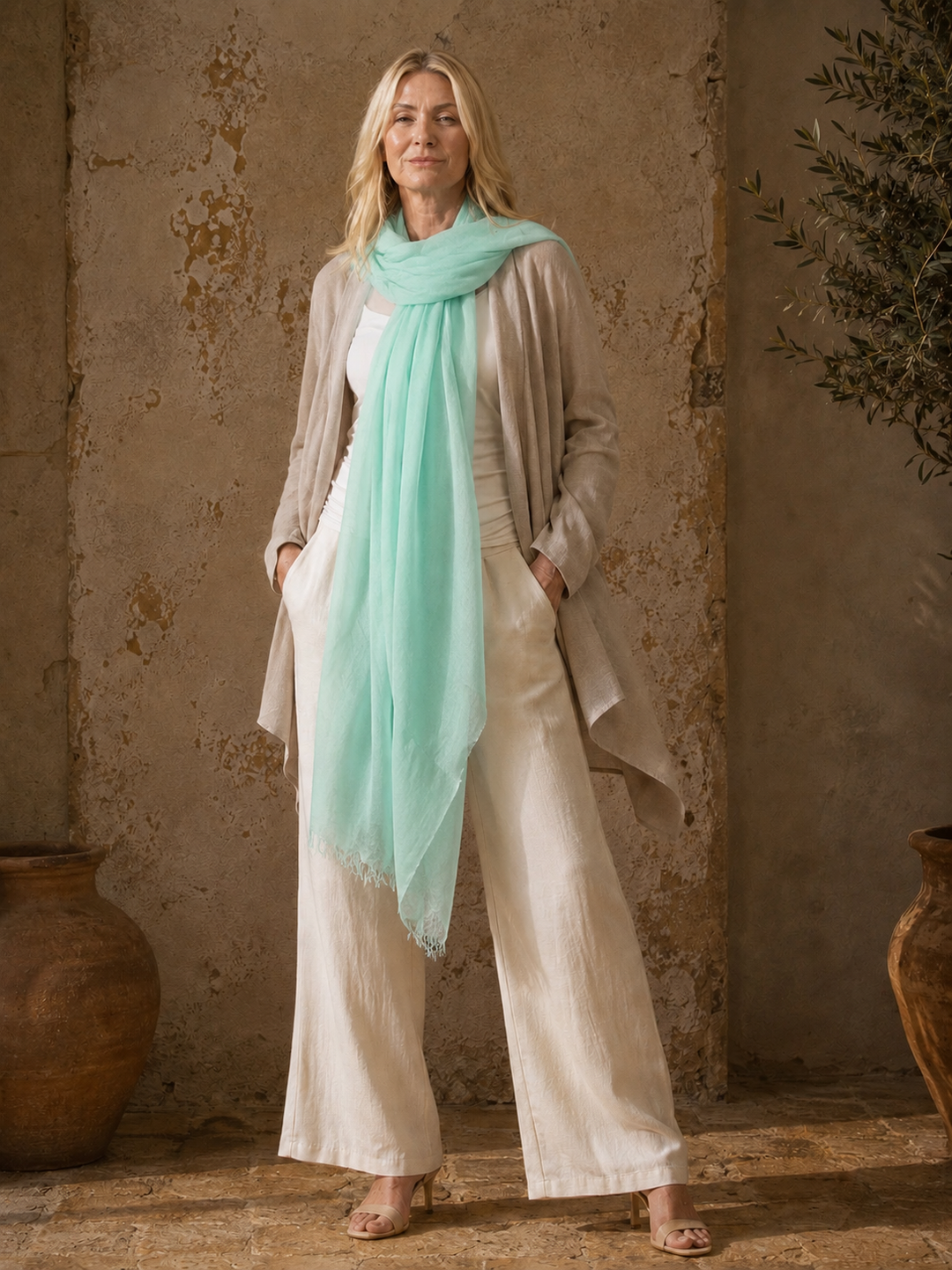Julian 100% Ultra fine cashmere Maya oversized scarf/ wrap/ shawl-More colours available