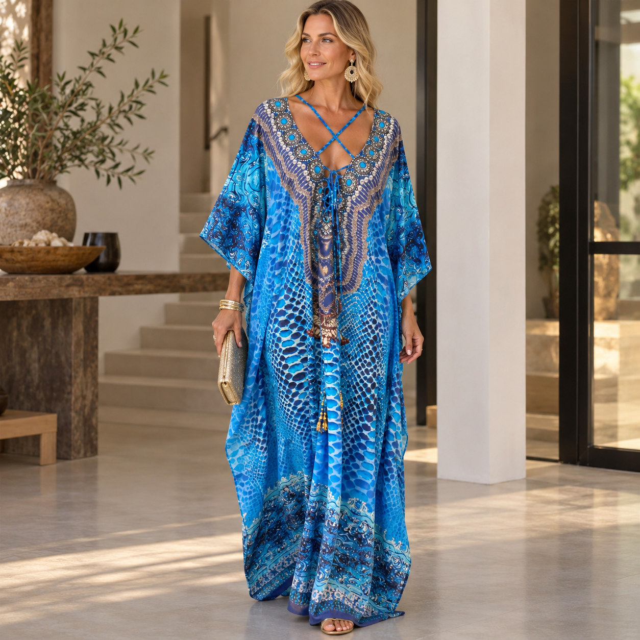 Coco Bella Bluer Luxe kaftan 12-20