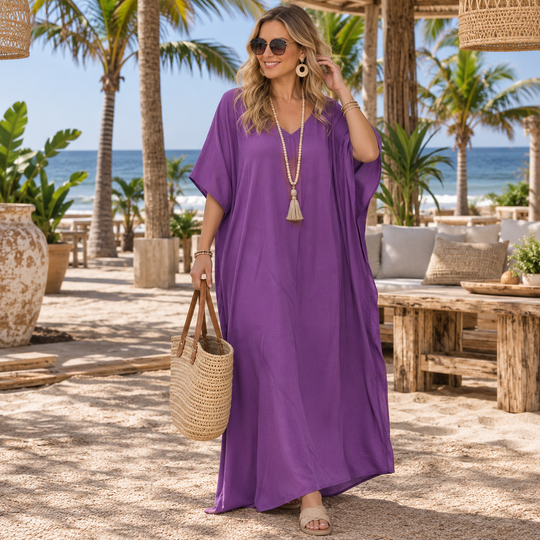 Maya Bohemian Premium Rayon kaftan - Sizes Available AU 14-32-Orchid