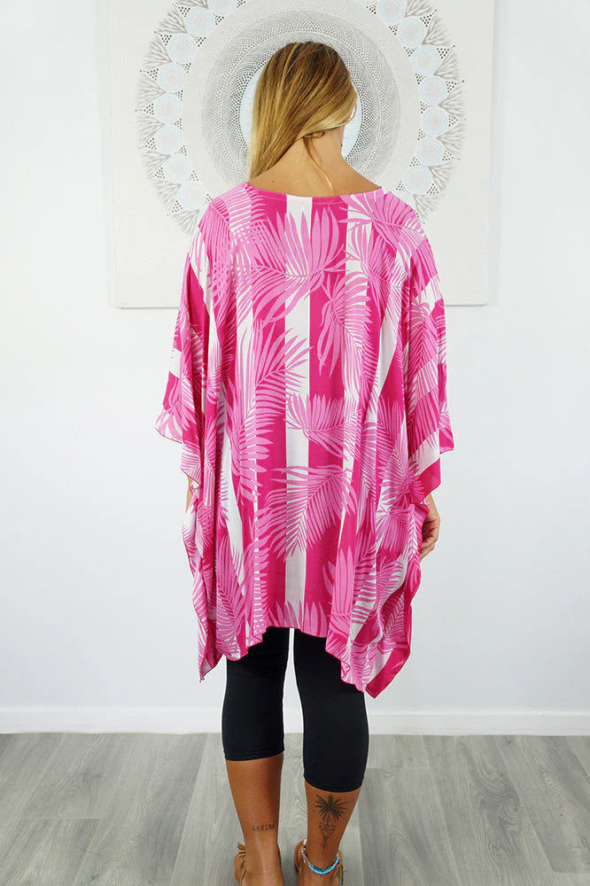 Pink Maya Top Tunic KaftanOSFA 14-26