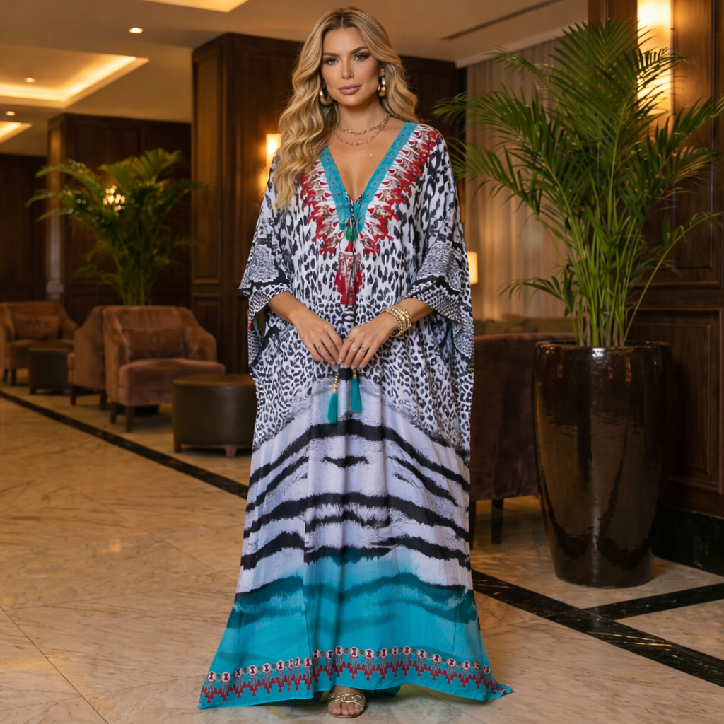Coco Bella Hasfa Blue kaftan 12-20