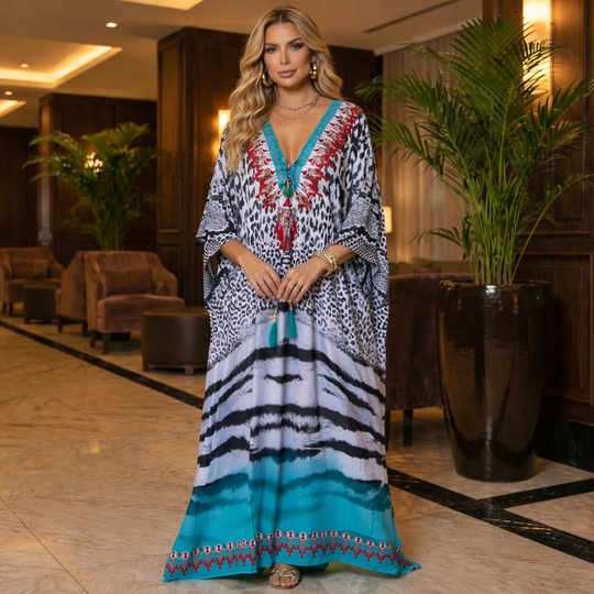 Coco Bella Hasfa Blue kaftan 12-20
