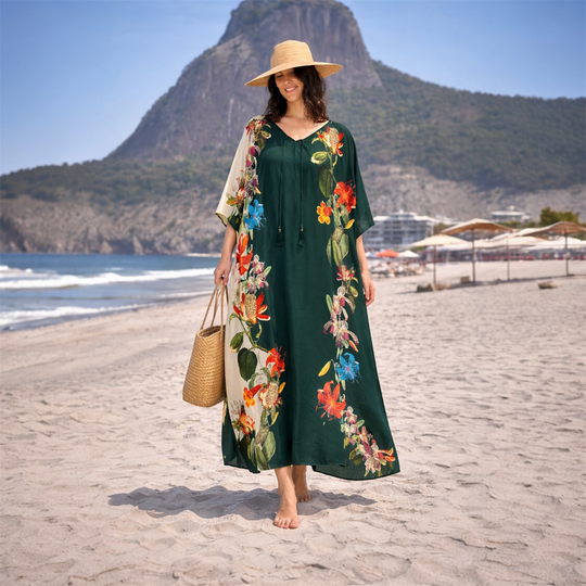 Mia Petite - Tropical Green Kaftan One Size AU 8-14