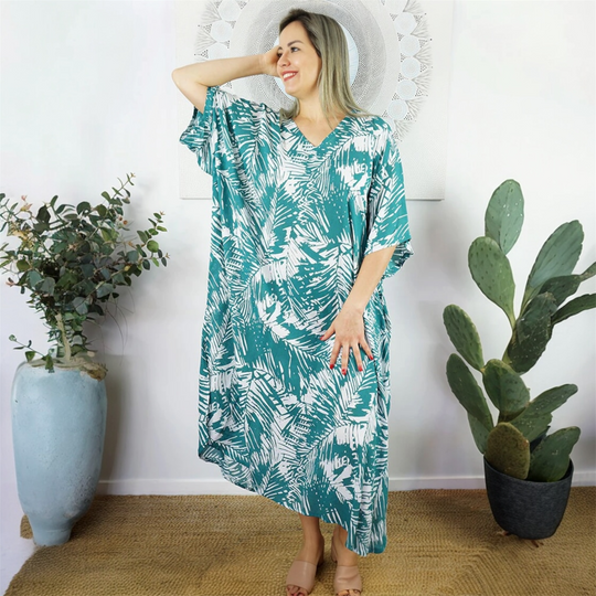 Teal Maya Kaftan OSFA 14-26
