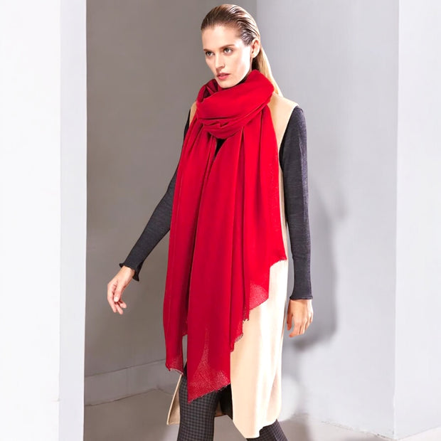 Julian Quartz 100% Pashmina cashmere Maya oversized scarf/ wrap/ shawl-More colours available