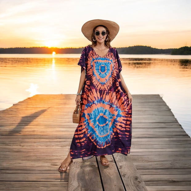 Tie dye Coco Bella kaftan Free Size