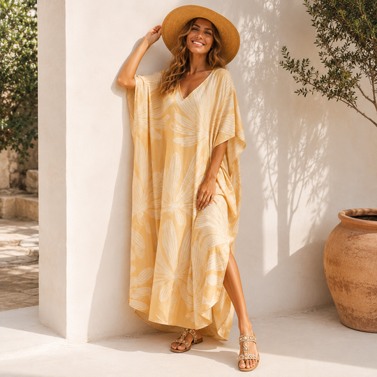 Maya Ocea Cotton Kaftan Dress - Sizes Available AU 12-30