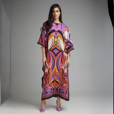 Lillie MIDI Kaftan Dress- One Size AU 12-18