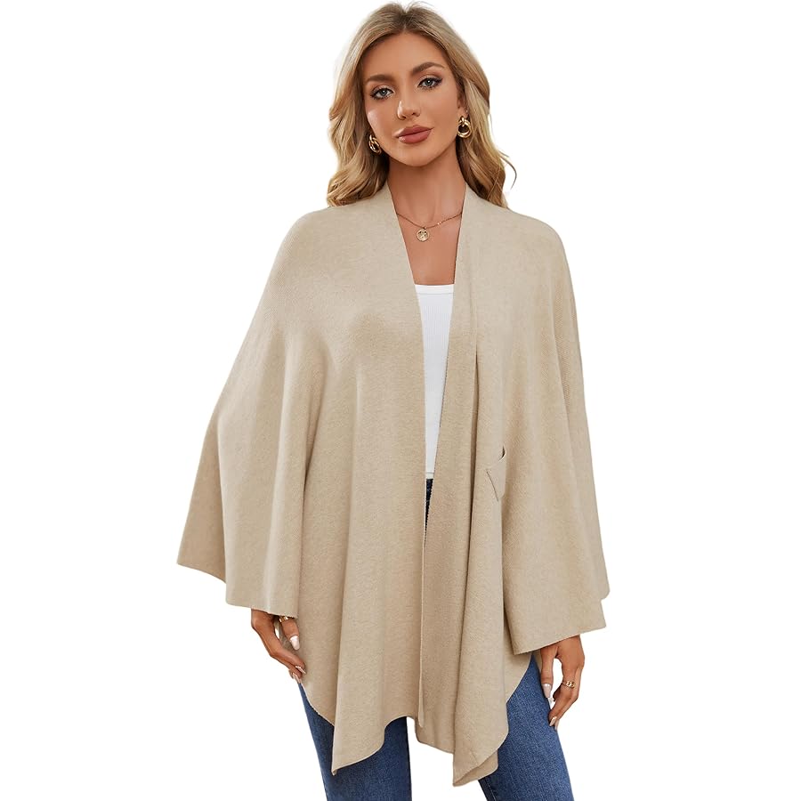 RITZY Front Closure Luxurious Maya Winter Cardigan Poncho Sweater-10 colours available