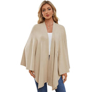 RITZY front closure luxurious poncho sweater